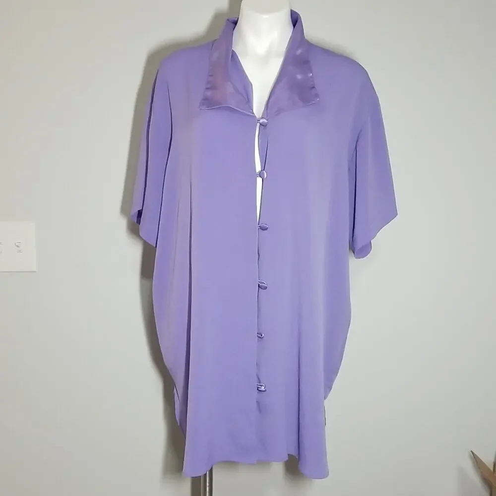 Vintage Gold Label Victoria's Secret Purple Periwinkle Night Shirt